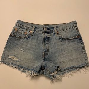 Levi’s 501 Denim Cutoffs Distressed Shorts